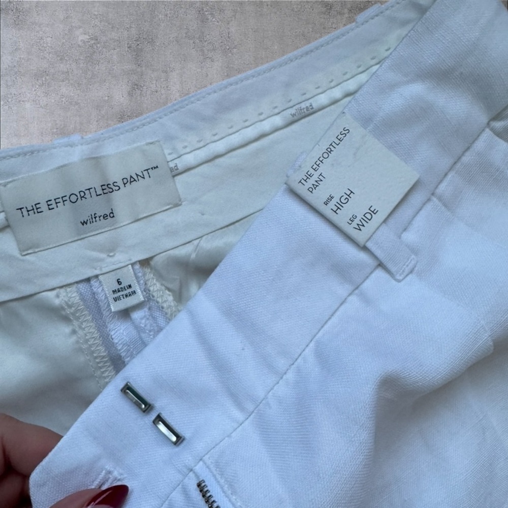 NWT Aritzia Wilfred Effortless Linen Pant - Picture 6 of 8